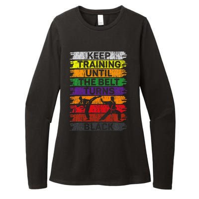 Keep Training Until The Belt Turns Black Karate Womens CVC Long Sleeve Shirt