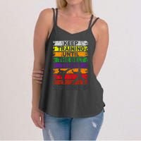 Keep Training Until The Belt Turns Black Karate Women's Strappy Tank