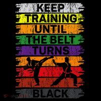 Keep Training Until The Belt Turns Black Karate Kids Hoodie