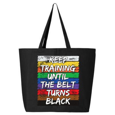 Keep Training Until The Belt Turns Black Distressed Karate 25L Jumbo Tote