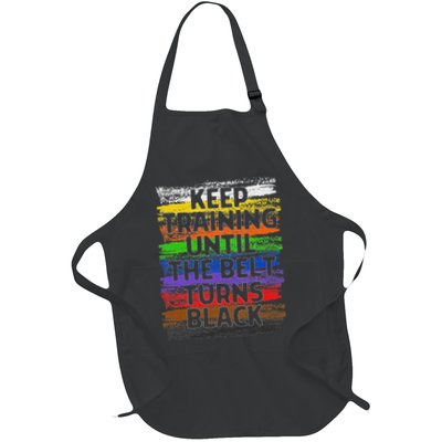 Keep Training Until Belt Turns Black Karate Taekwondo Apron