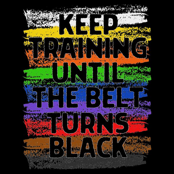 Keep Training Until Belt Turns Black Karate Taekwondo Bucket Hat