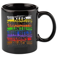 Keep Training Until Belt Turns Black Karate Taekwondo 11oz C Handle Ceramic Mug