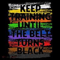 Keep Training Until Belt Turns Black Karate Taekwondo Kids Hoodie
