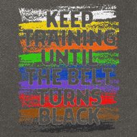Keep Training Until Belt Turns Black Karate Taekwondo Cotton Canvas Backpack