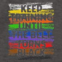 Keep Training Until Belt Turns Black Karate Taekwondo Vector Backpack