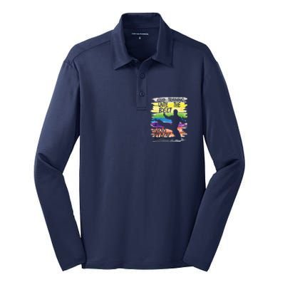 Keep Training Until The Belt Turns Black Karate Boy Silk Touch Performance Long Sleeve Polo