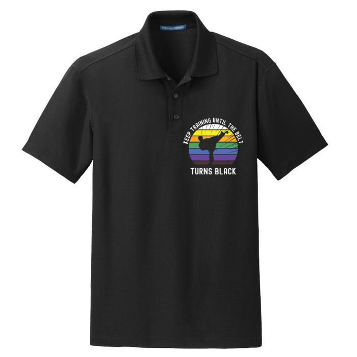 Keep Training Until The Belt Turns Black Dry Zone Grid Polo