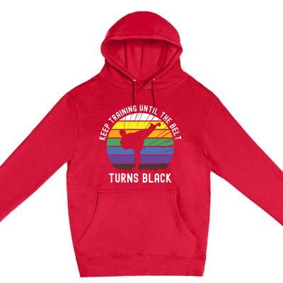 Keep Training Until The Belt Turns Black Premium Pullover Hoodie