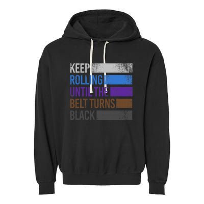 Keep training until the belt turns black Karate Garment-Dyed Fleece Hoodie