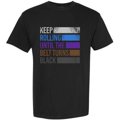 Keep training until the belt turns black Karate Garment-Dyed Heavyweight T-Shirt