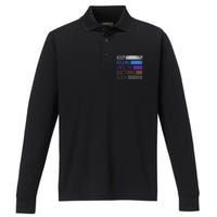 Keep training until the belt turns black Karate Performance Long Sleeve Polo