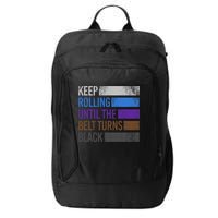 Keep training until the belt turns black Karate City Backpack