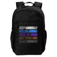 Keep training until the belt turns black Karate Backpack