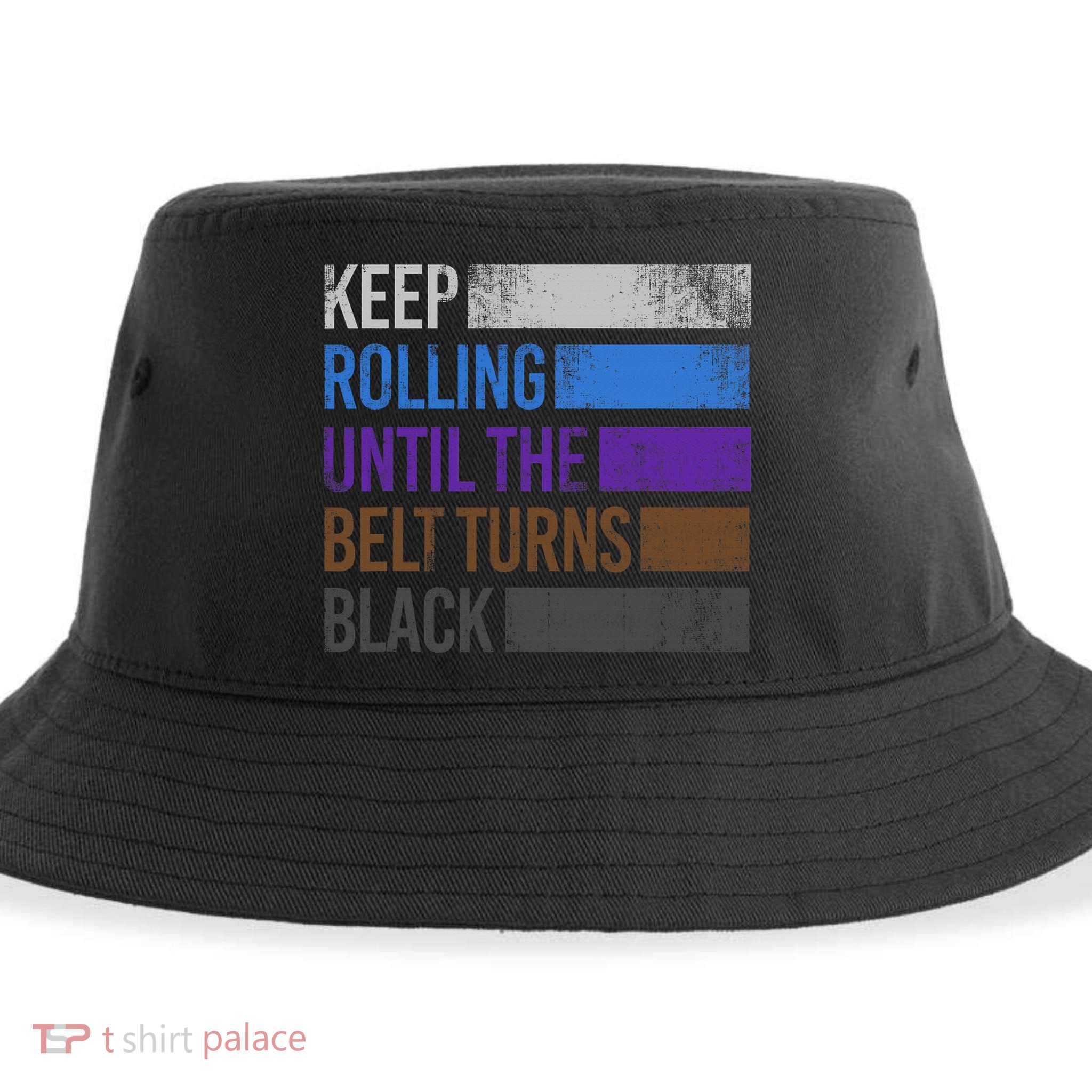 Keep training until the belt turns black Karate Sustainable Bucket Hat