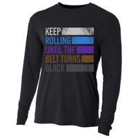 Keep training until the belt turns black Karate Cooling Performance Long Sleeve Crew