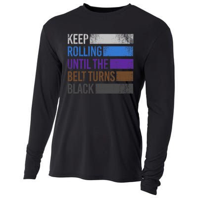 Keep training until the belt turns black Karate Cooling Performance Long Sleeve Crew