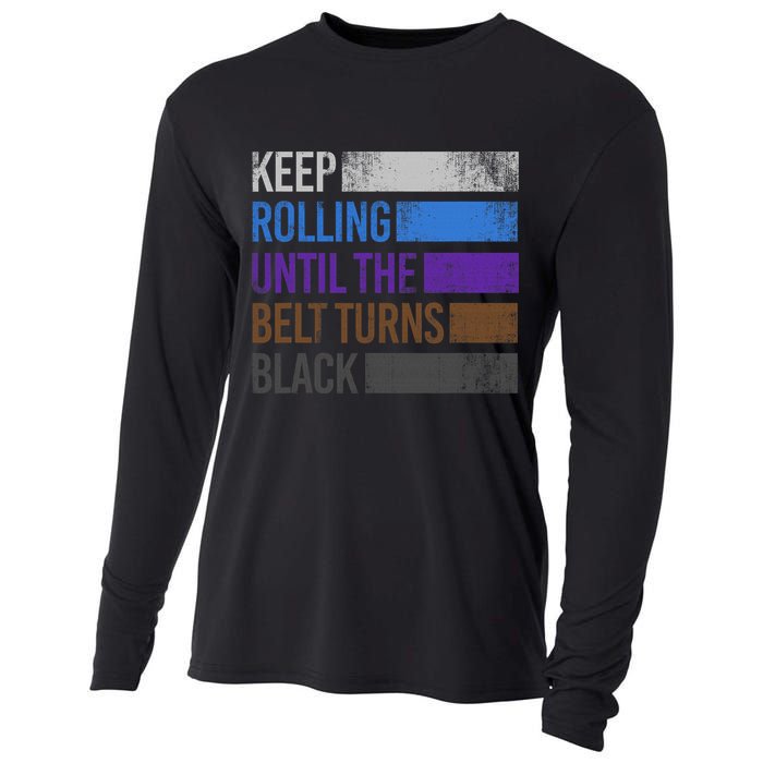 Keep training until the belt turns black Karate Cooling Performance Long Sleeve Crew