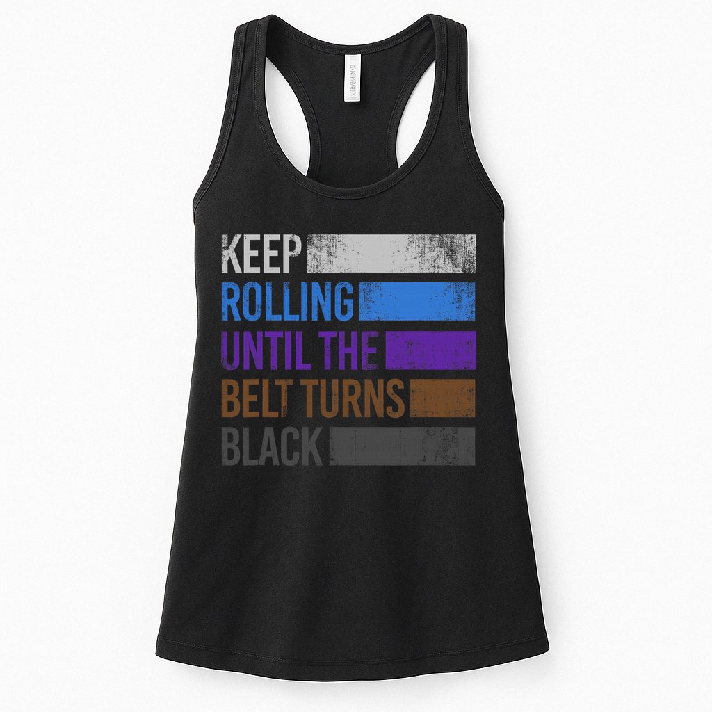 Keep training until the belt turns black Karate Womens Tank Top