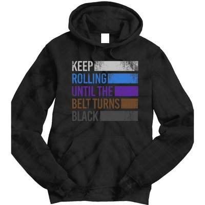 Keep training until the belt turns black Karate Tie Dye Hoodie