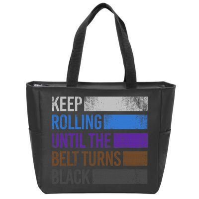 Keep training until the belt turns black Karate Zip Tote Bag