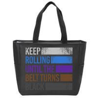 Keep training until the belt turns black Karate Zip Tote Bag