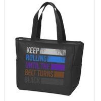 Keep training until the belt turns black Karate Zip Tote Bag