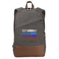 Keep training until the belt turns black Karate Cotton Canvas Backpack