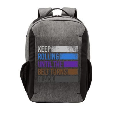 Keep training until the belt turns black Karate Vector Backpack