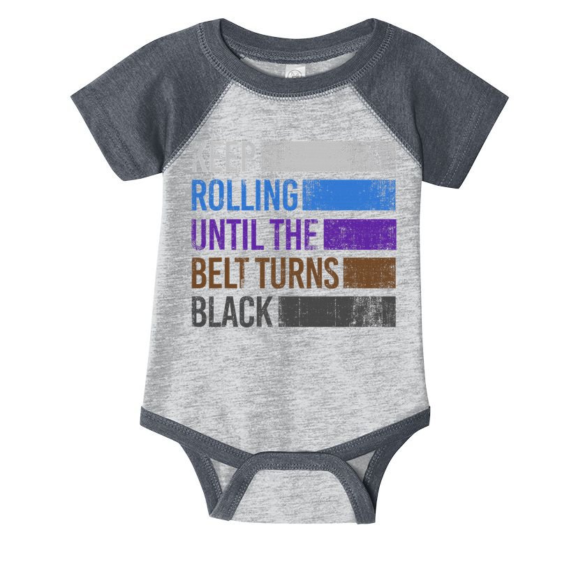 Keep training until the belt turns black Karate Infant Baby Jersey Bodysuit