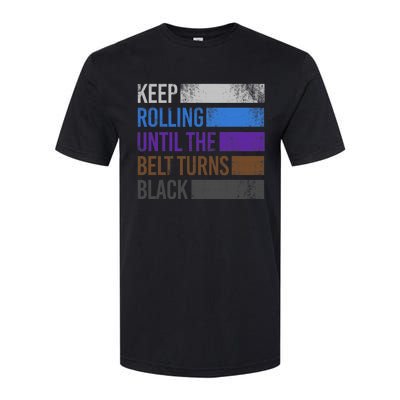 Keep training until the belt turns black Karate Softstyle CVC T-Shirt