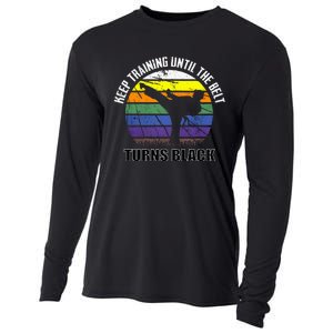 Keep Training Until The Belt Turns Black Karate Cooling Performance Long Sleeve Crew