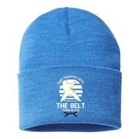 Keep Training Until The Belt Turns Black Karate Great Gift Sustainable Knit Beanie