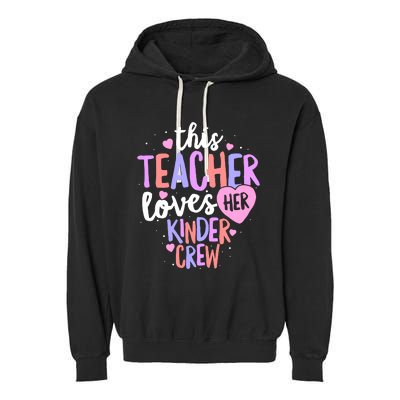 Kindergarten Teacher Valentines Day Love Heart Garment-Dyed Fleece Hoodie