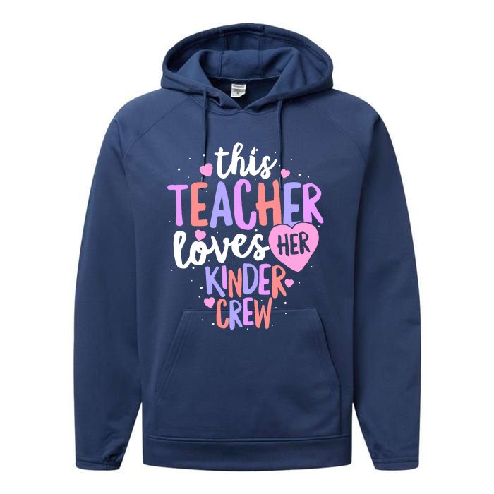 Kindergarten Teacher Valentines Day Love Heart Performance Fleece Hoodie