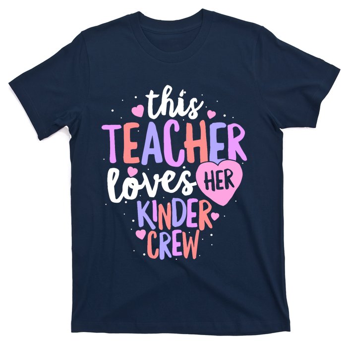 Kindergarten Teacher Valentines Day Love Heart T-Shirt