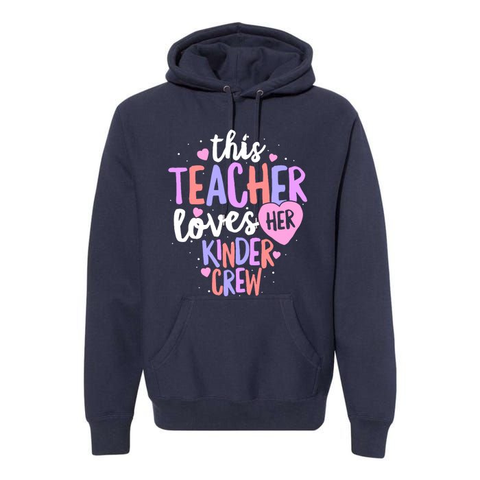 Kindergarten Teacher Valentines Day Love Heart Premium Hoodie