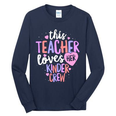 Kindergarten Teacher Valentines Day Love Heart Tall Long Sleeve T-Shirt