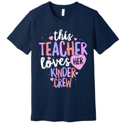 Kindergarten Teacher Valentines Day Love Heart Premium T-Shirt