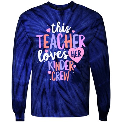 Kindergarten Teacher Valentines Day Love Heart Tie-Dye Long Sleeve Shirt