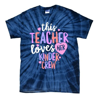 Kindergarten Teacher Valentines Day Love Heart Tie-Dye T-Shirt