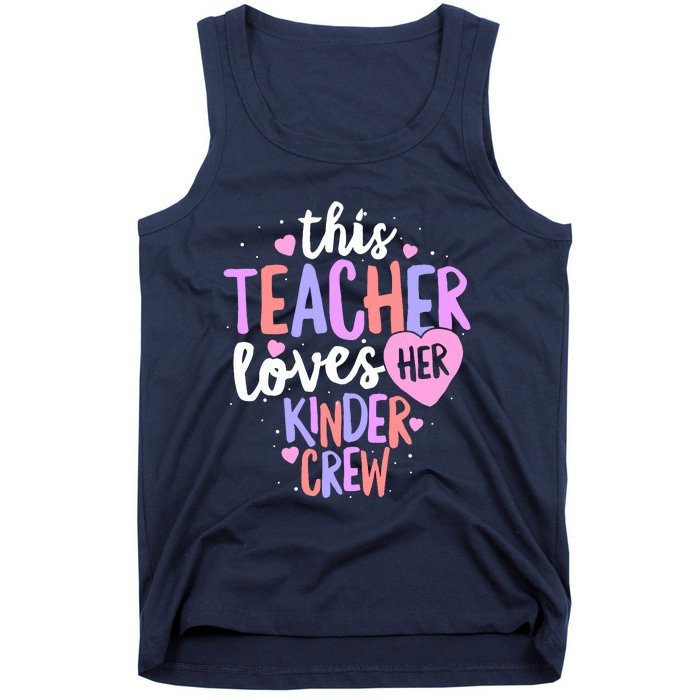 Kindergarten Teacher Valentines Day Love Heart Tank Top