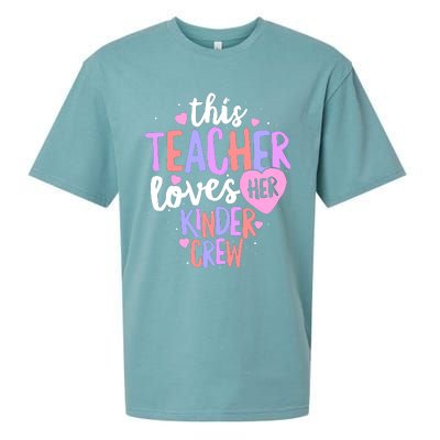 Kindergarten Teacher Valentines Day Love Heart Sueded Cloud Jersey T-Shirt