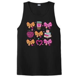 Kindergarten Teacher ValentineS Day Heart Coquette Bow PosiCharge Competitor Tank