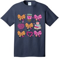 Kindergarten Teacher ValentineS Day Heart Coquette Bow T-Shirt