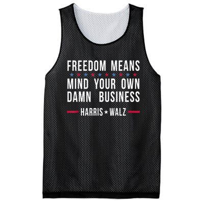 Kamalaharris Tim Walz Mind Your Own Damn Business Mesh Reversible Basketball Jersey Tank