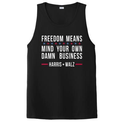 Kamalaharris Tim Walz Mind Your Own Damn Business PosiCharge Competitor Tank