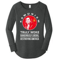 Kamunism Truly Woke Dangerously Liberal Destroying America Women's Perfect Tri Tunic Long Sleeve Shirt