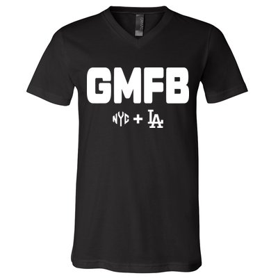 Kyle T Wearing Gmfb Nyc La V-Neck T-Shirt