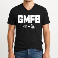 Kyle T Wearing Gmfb Nyc La V-Neck T-Shirt
